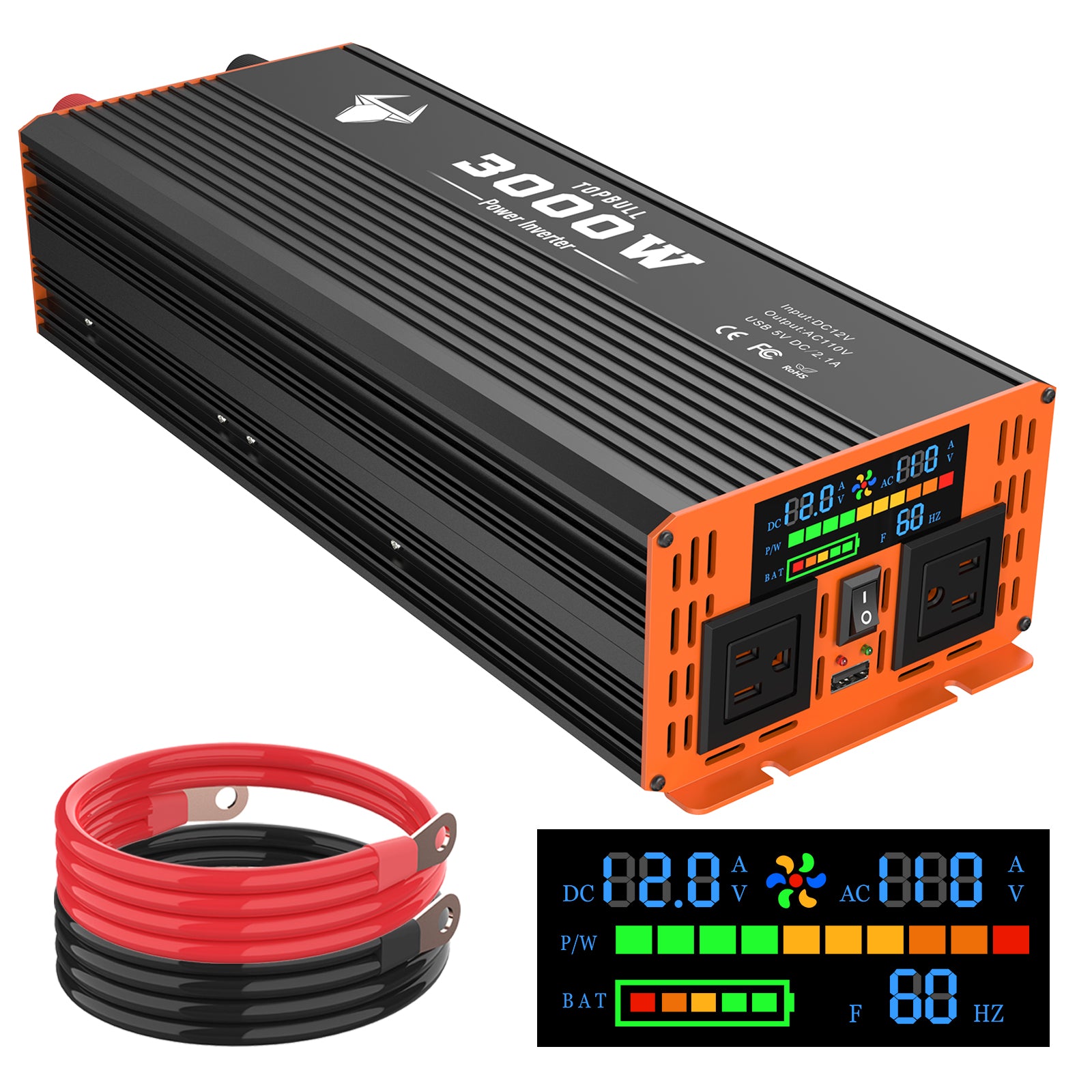 TOPBULL 3000W Modified SIne Wave Inverter