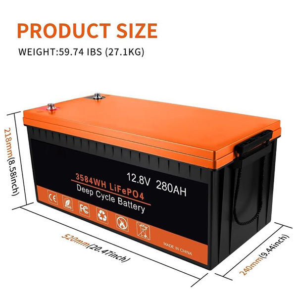 12.8V 280AH LiFePO4 Lithium Battery-2