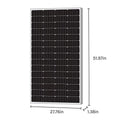 180w solar panel size