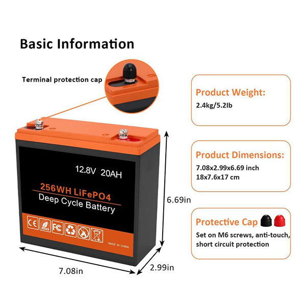 12.8V 20AH LiFePO4 Lithium Battery-7