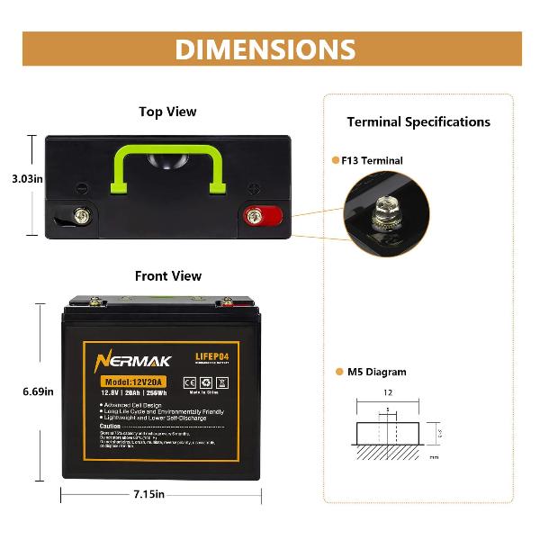 12V 20Ah Deep Cycle Battery