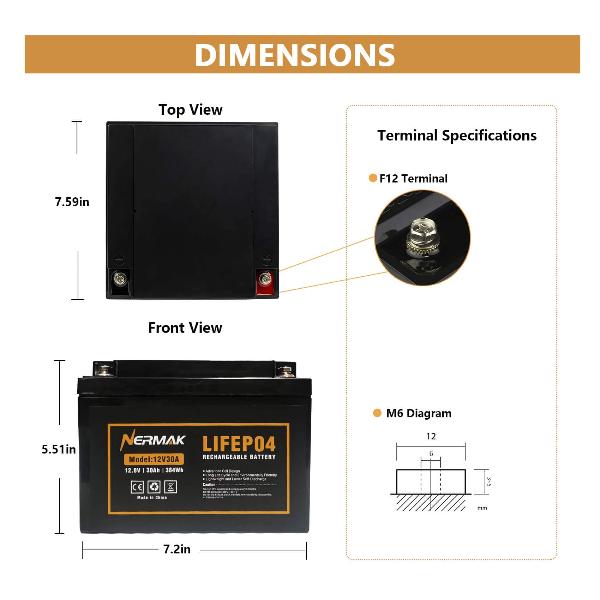 12V 30ah lithium battery