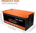 12.8V 200AH LiFePO4 Lithium Battery product size