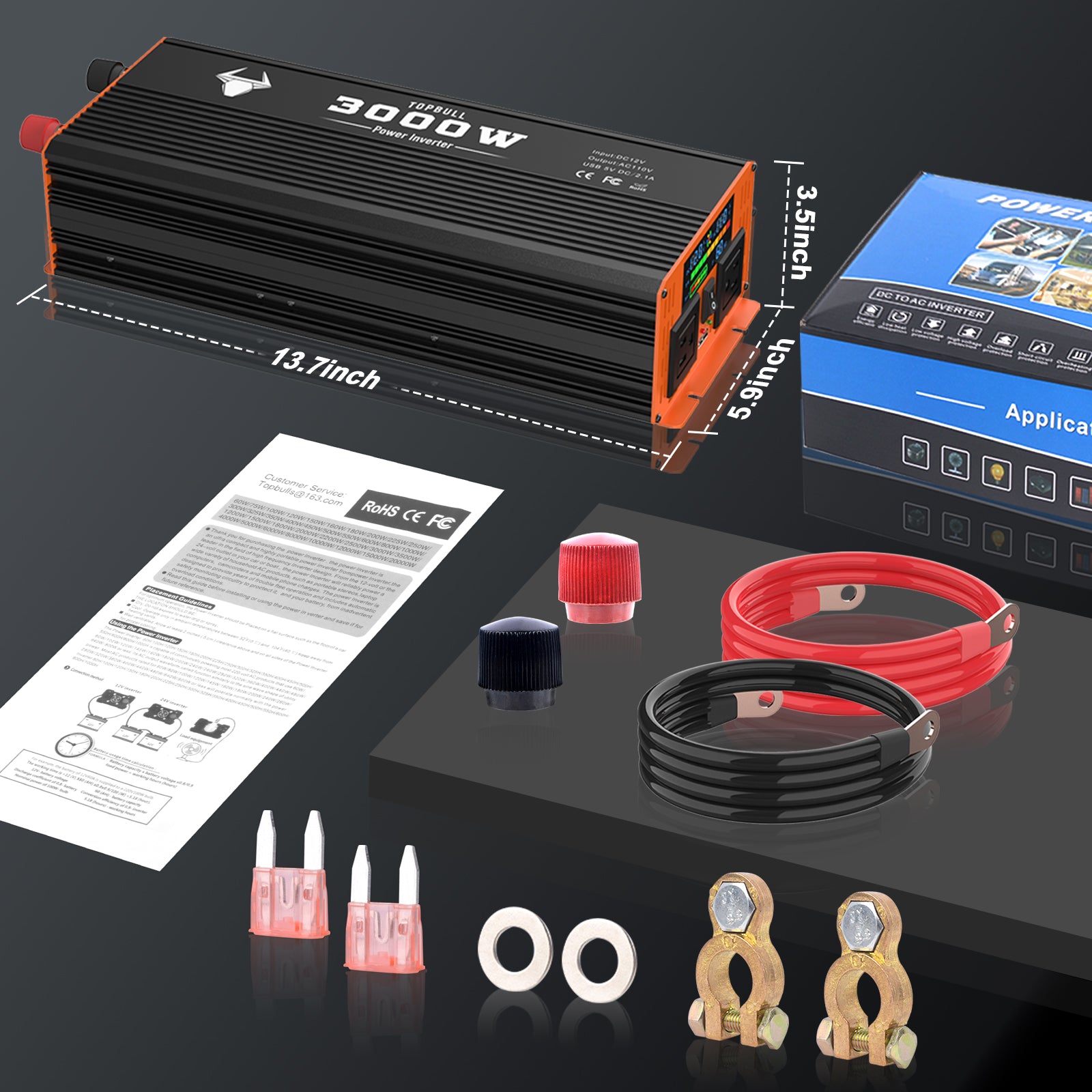 3000W Modified SIne Wave Inverter Package List