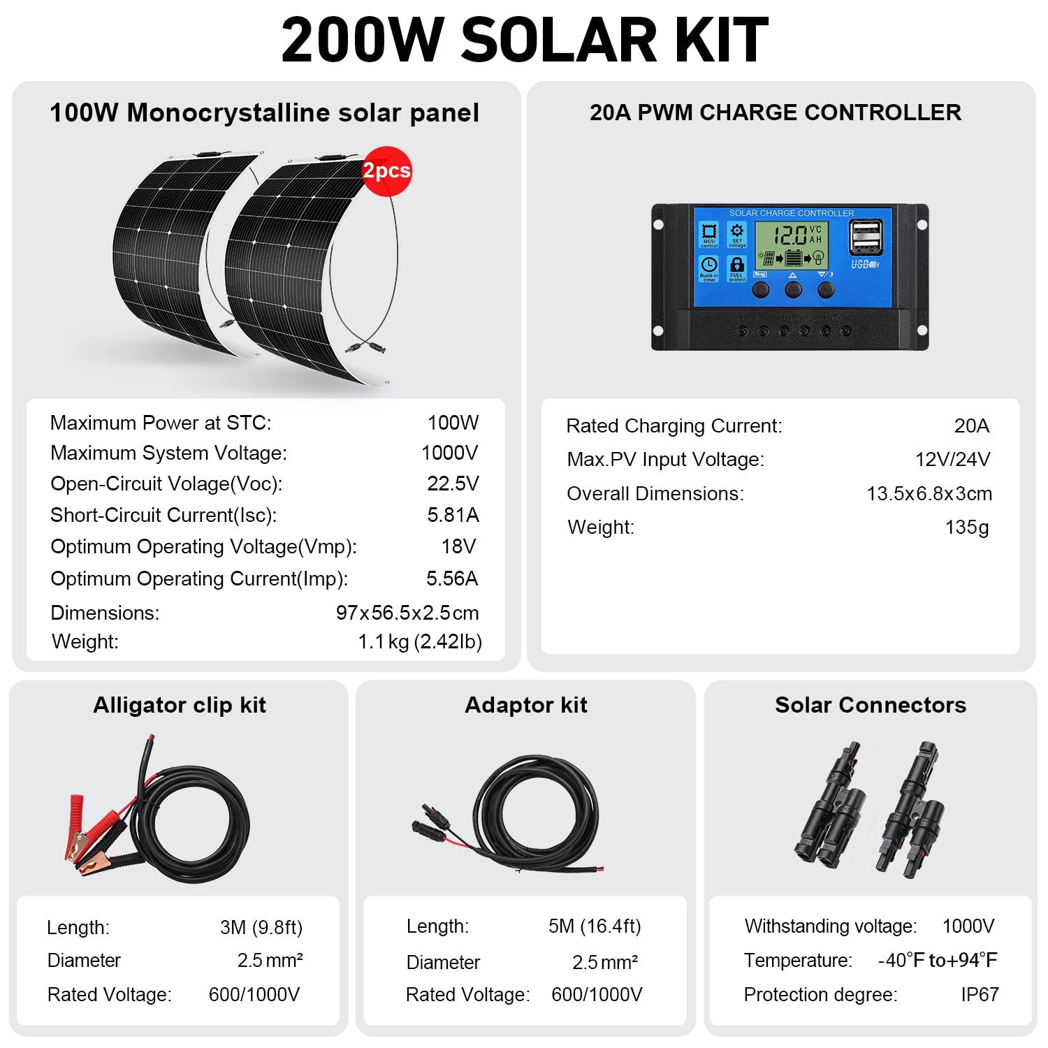 200w solar kit