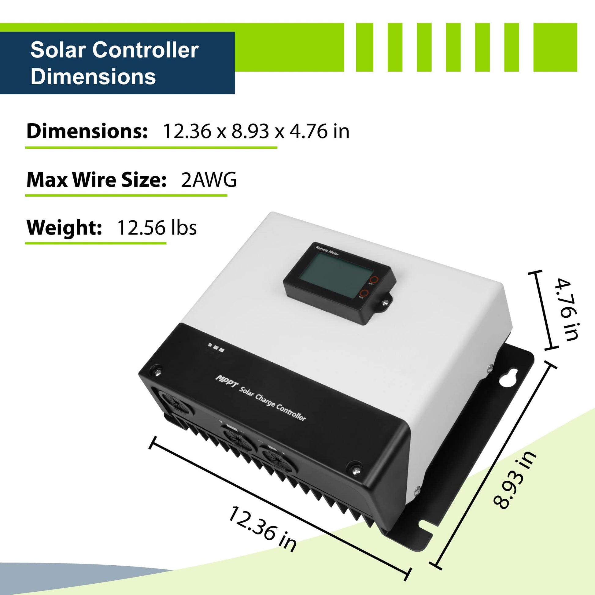 solar controller dimensions