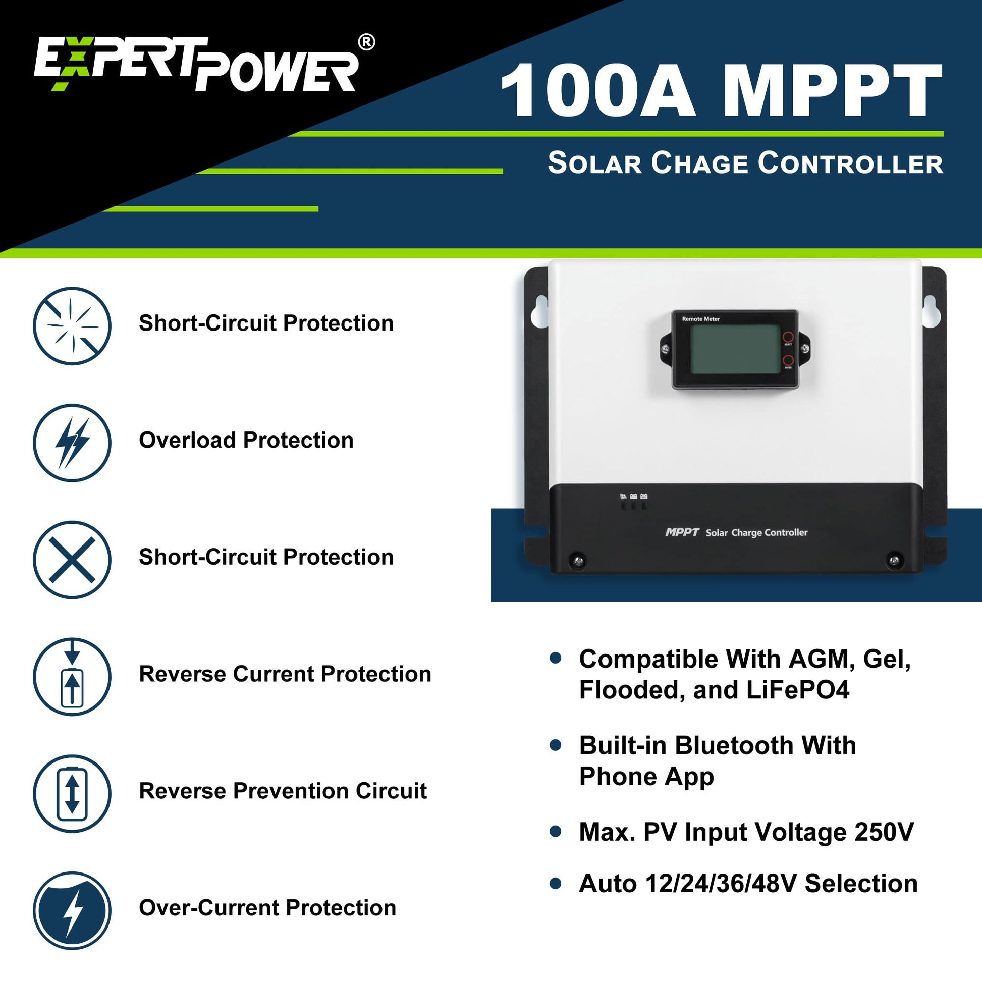 100A MPPT solar chage controller