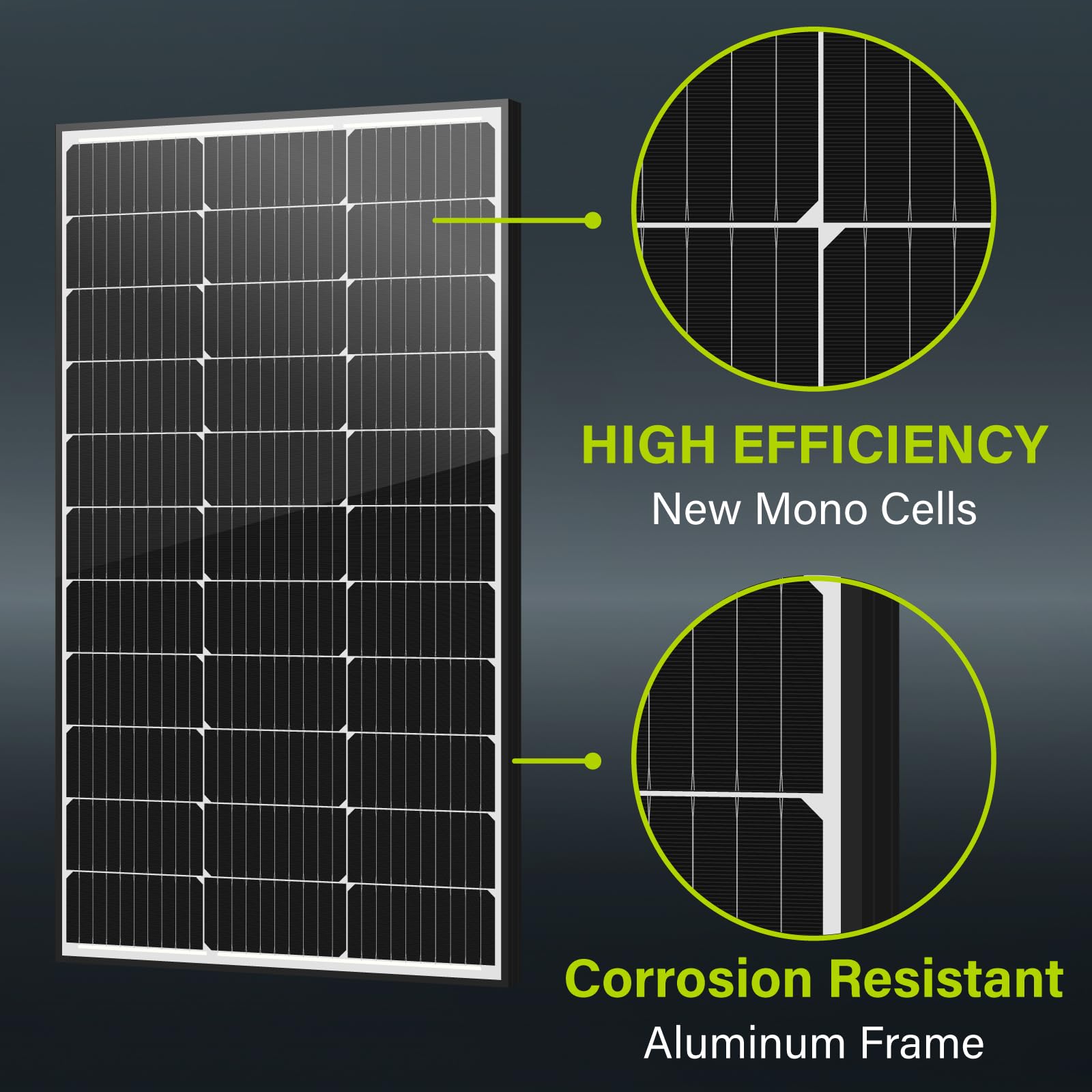 100W 12V Bifacial Solar Panels