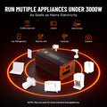 run mutiple appliances under 3000W