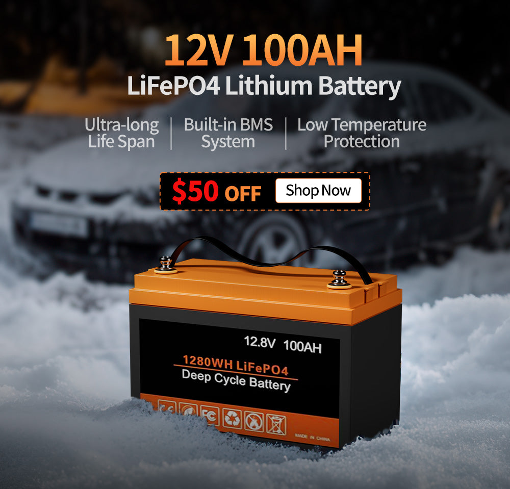 12V 100AH LiFePO4 lithium battery