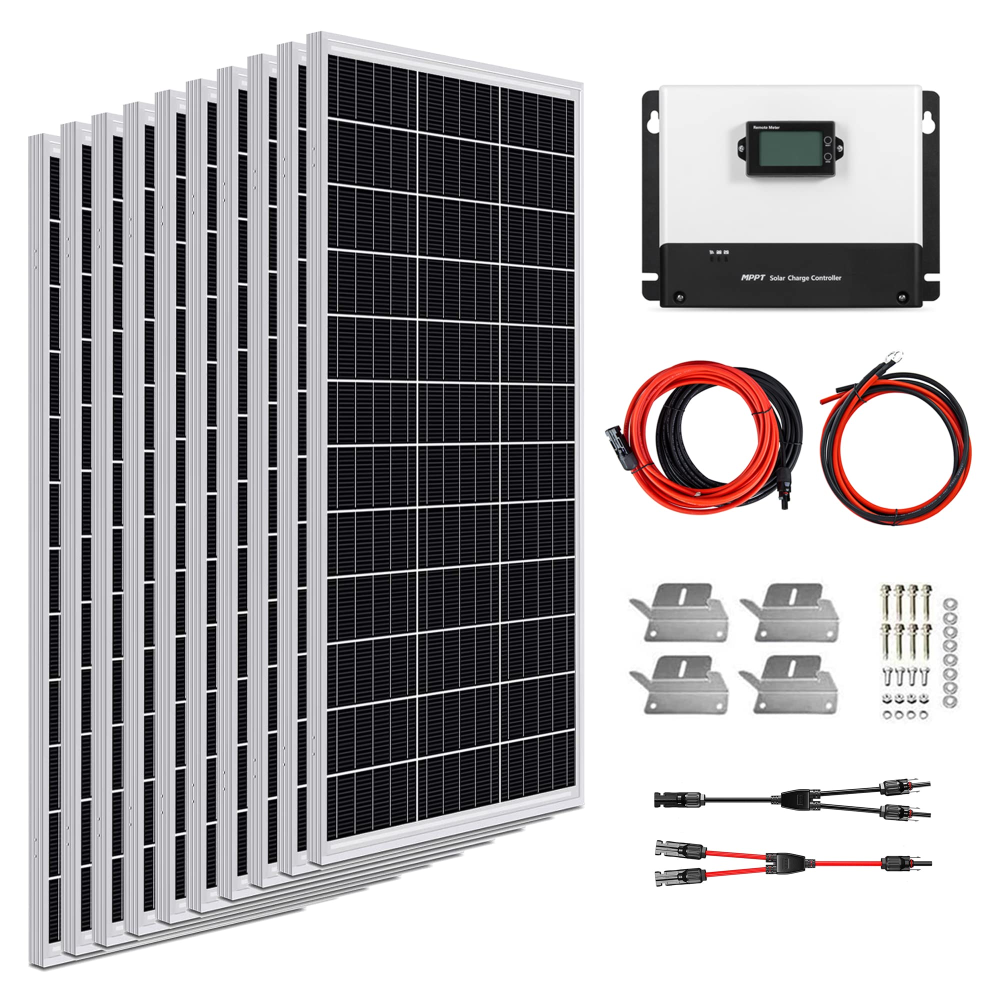 1000W 12V Solar Panel Kit includes