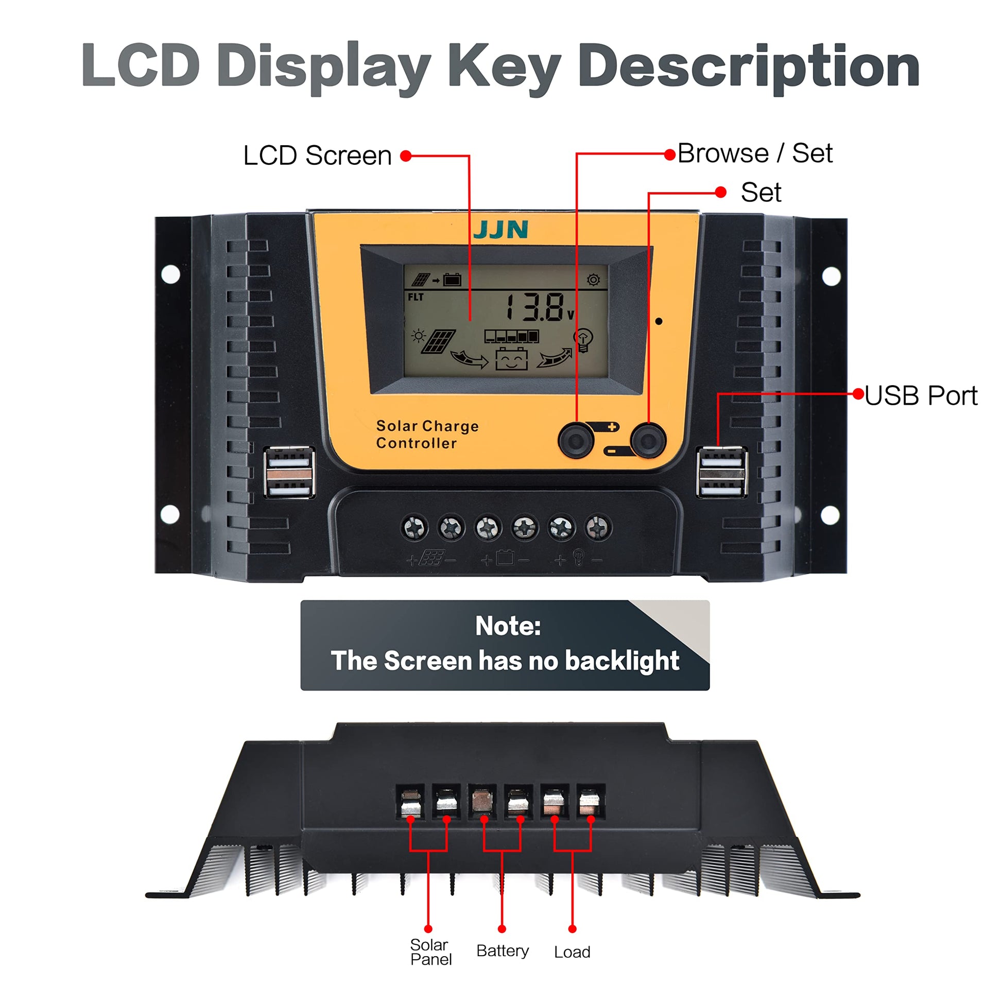 LCD display key description