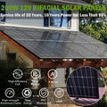200w 12v bifacial solar panels