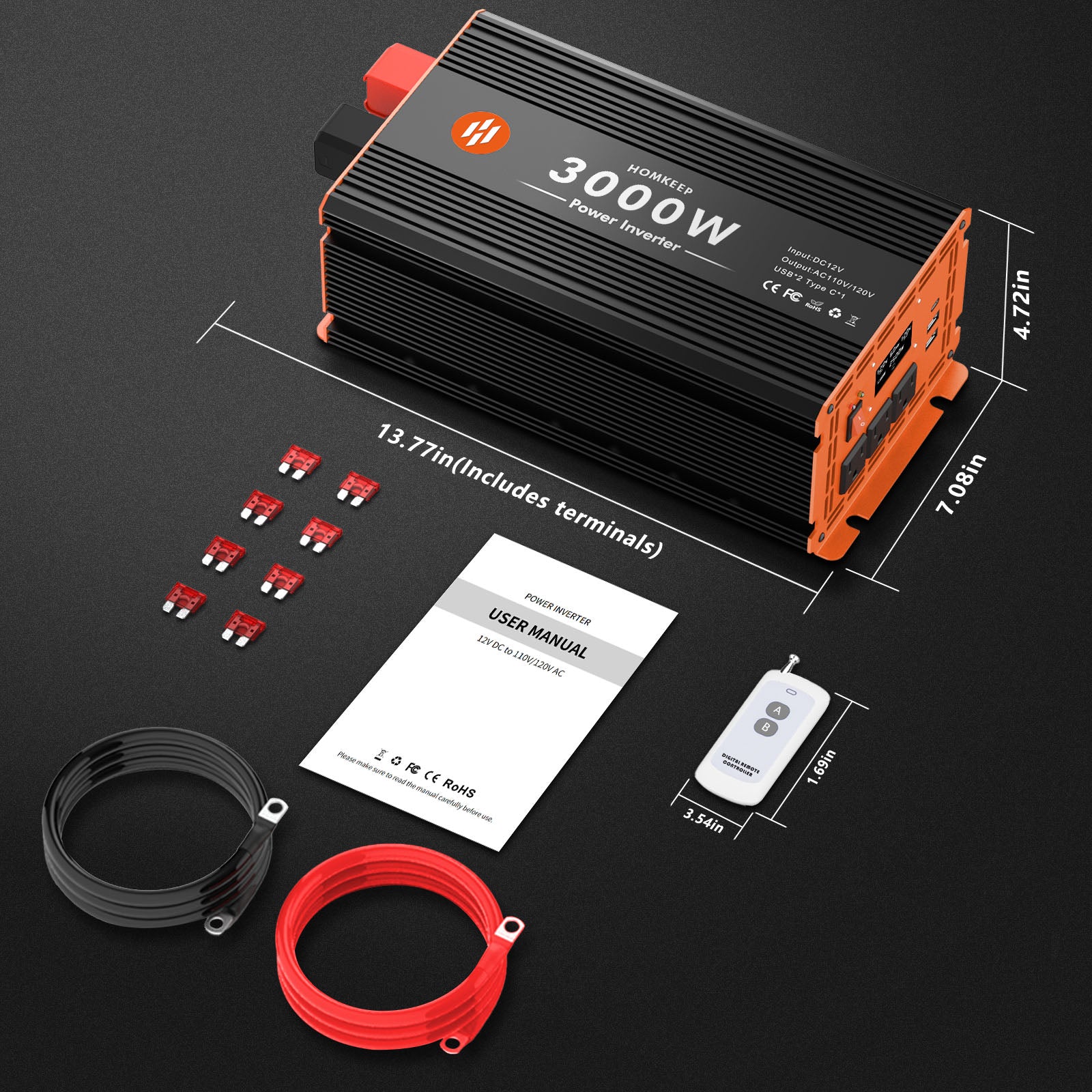 3000 Watt Modified Sine Wave Power Inverter