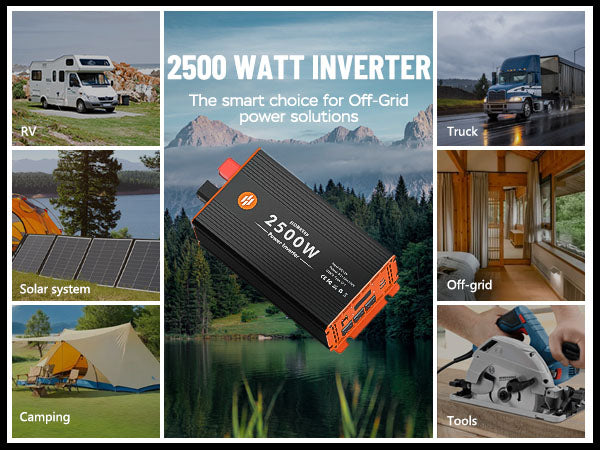 2500W inverter for RVs, campers, trailers, off-grid solar