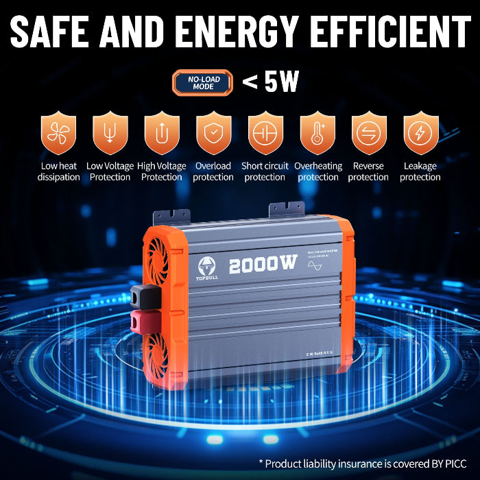 Topbull Inverter safety and energy saving